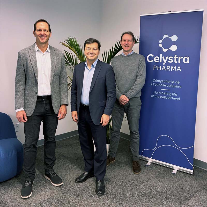 CELYSTRA Pharma founders: John Leasure, Paul Lévesque, Philippe Dubuc